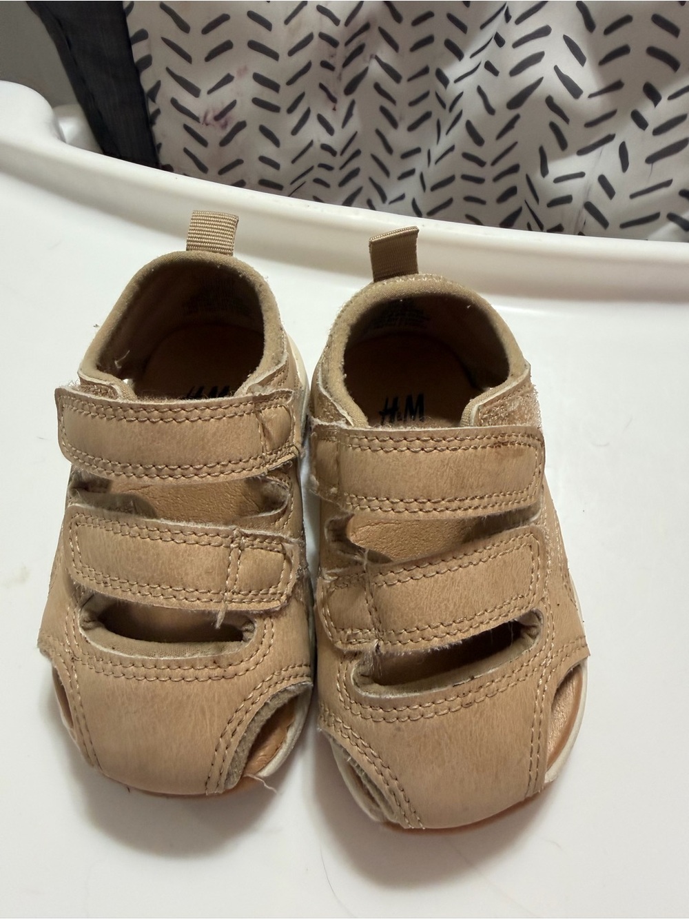 H&M Beige/Tan Kids Open-Toe Velcro Sandals